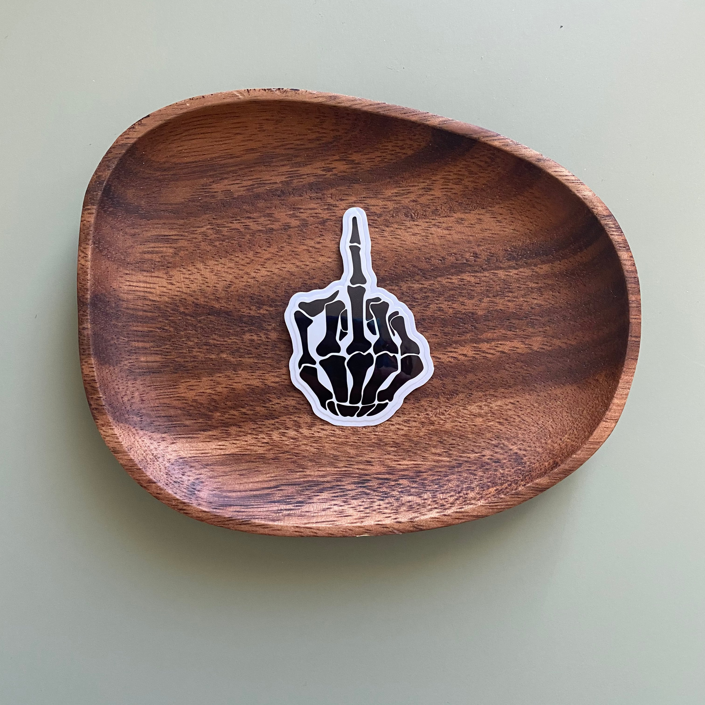 Skeleton Middle Finger Sticker