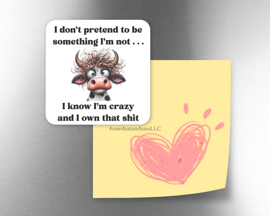 I Don't Pretend To Be Something I'm Not, I Know I'm Crazy Magnet