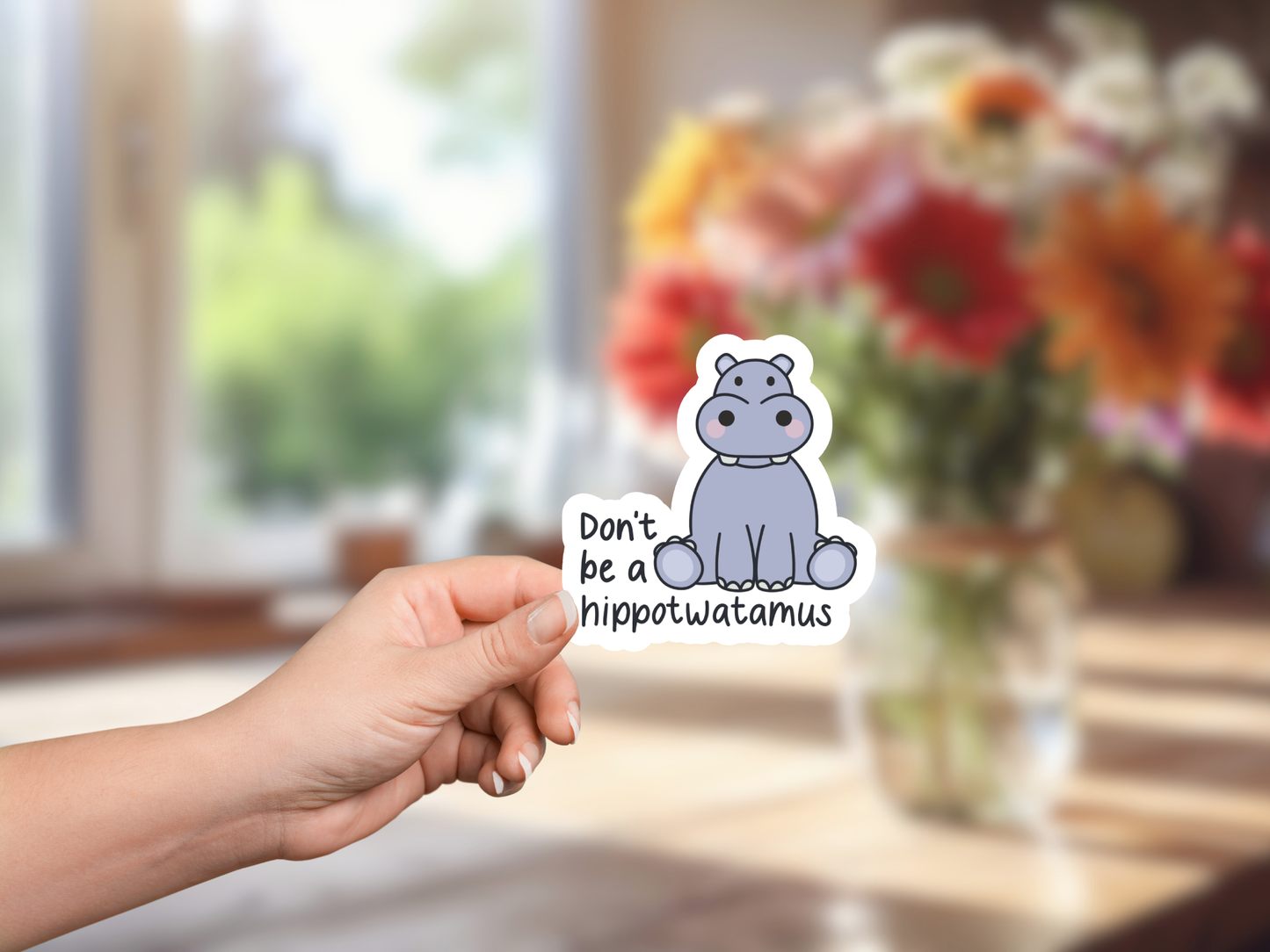 Don't Be a Hippotwatamus Sticker